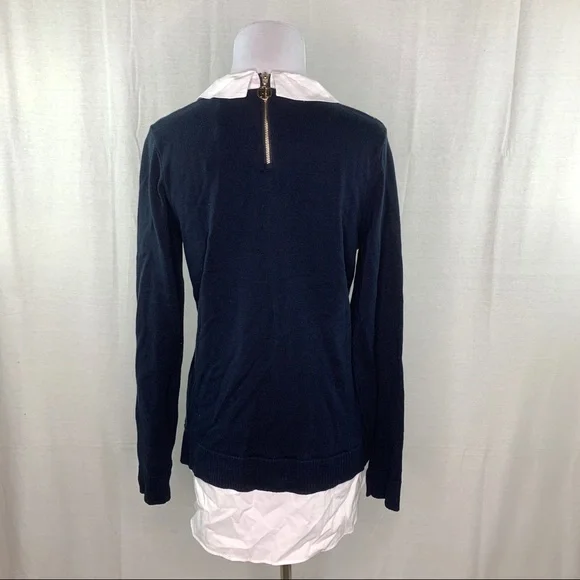 Tommy Hilfiger faux layered navy & red sweater NWT - Picture 5 of 11